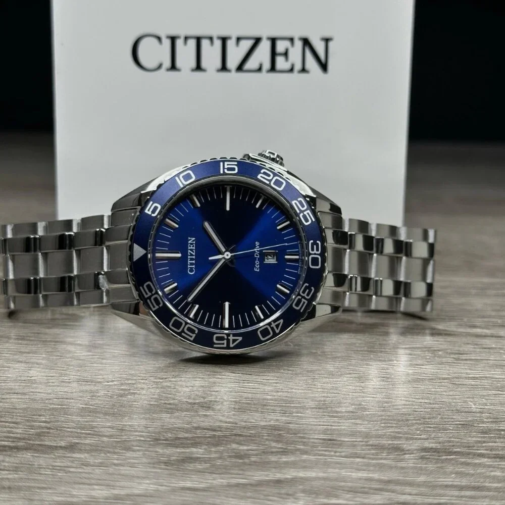 Citizen Eco-Drive Men's Carson Silver Stainless Steel Watch